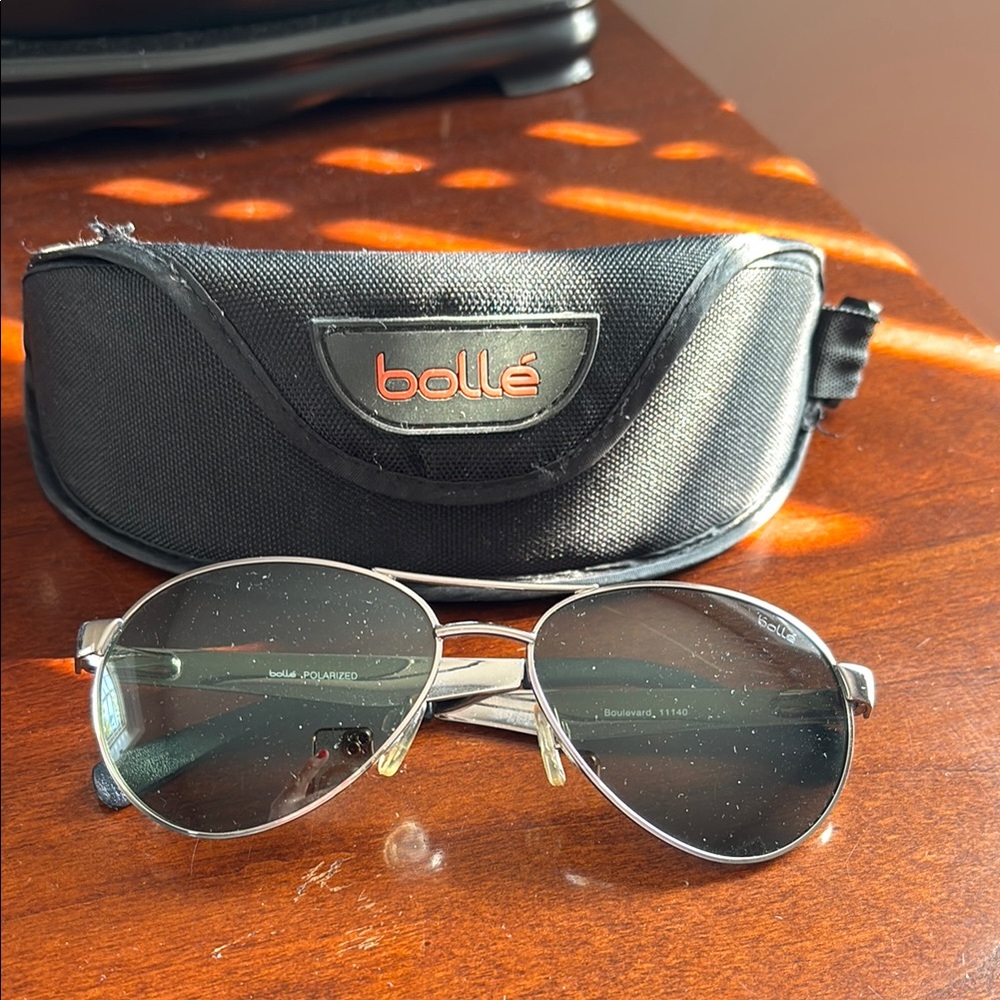 Bolle Kids Aviator Sunglasses - Metallic Frame with Dark Lenses
